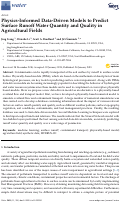 Cover page: Physics-Informed Data-Driven Models to Predict Surface Runoff Water Quantity and Quality in Agricultural Fields
