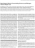 Cover page: Hypothalamic Melanin-Concentrating Hormone and Estrogen-Induced Weight Loss