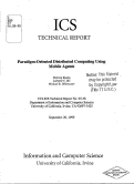 Cover page: Paradigm-oriented distributed computing using mobile agents