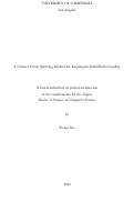 Cover page: A Contact Proxy Splitting Method for Lagrangian Solid-Fluid Coupling