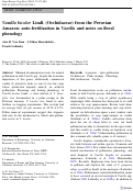 Cover page: Vanilla bicolor Lindl. (Orchidaceae) from the Peruvian Amazon: auto-fertilization in Vanilla and notes on floral phenology