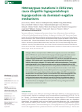 Cover page: Heterozygous mutations in SOX2 may cause idiopathic hypogonadotropic hypogonadism via dominant-negative mechanisms