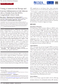 Cover page: Timing of Antiretroviral Therapy and Systemic Inflammation in Sub-Saharan Africa: Results From the META Longitudinal Cohort Study