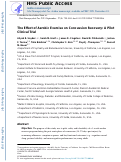 Cover page: The Effect of Aerobic Exercise on Concussion Recovery: A Pilot Clinical Trial