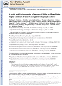 Cover page: Genetic and environmental influences of white and gray matter signal contrast: A new phenotype for imaging genetics?