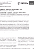 Cover page: Histamine excretion in common indoor and hematophagous arthropods.