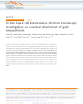 Cover page: In-situ liquid cell transmission electron microscopy investigation on oriented attachment of gold nanoparticles