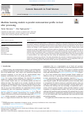 Cover page: Machine learning models to predict micronutrient profile in food after processing.