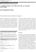 Cover page: Longitudinal Shapes of the Tibia and Femur are Unrelated and Variable