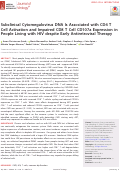 Cover page: Subclinical Cytomegalovirus DNA Is Associated with CD4 T Cell Activation and Impaired CD8 T Cell CD107a Expression in People Living with HIV despite Early Antiretroviral Therapy