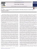 Cover page: Are ABCB1 (P-glycoprotein) polymorphisms clinically relevant in ovarian cancer? – Finally an Answer!