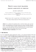 Cover page: Pretty good state transfer among large sets of vertices