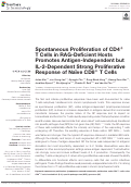 Cover page: Spontaneous Proliferation of CD4+ T Cells in RAG-Deficient Hosts Promotes Antigen-Independent but IL-2-Dependent Strong Proliferative Response of Naïve CD8+ T Cells