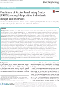 Cover page: Predictors of Acute Renal Injury Study (PARIS) among HIV-positive individuals: design and methods.