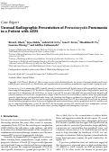 Cover page: Unusual Radiographic Presentation of Pneumocystis Pneumonia in a Patient with AIDS.