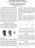 Cover page: Reexamining the “Distinctiveness Effect”: Poorer Recognition of Distinctive Face Silhouettes