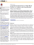 Cover page: Longitudinal Assessment of High Blood Pressure in Children with Nonalcoholic Fatty Liver Disease