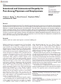 Cover page: Intentional and Unintentional Empathy for Pain Among Physicians and Nonphysicians