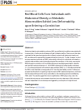 Cover page: Red Blood Cells from Individuals with Abdominal Obesity or Metabolic Abnormalities Exhibit Less Deformability upon Entering a Constriction