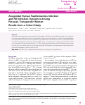 Cover page: Anogenital Human Papillomavirus Infection and HIV Infection Outcomes Among Peruvian Transgender Women: Results from a Cohort Study