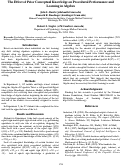 Cover page: The Effect of Prior Conceptual Knowledge on Procedural Performance and Learning in Algebra