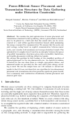 Cover page: Power-Efficient Sensor Placement and Transmission Structure for Data Gathering under Distortion Constraints