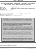 Cover page: How Does Emergency Department Crowding Affect Medical Student Test Scores and Clerkship Evaluations?