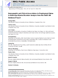 Cover page: Demographic and clinical associations to employment status in older-age bipolar disorder: Analysis from the GAGE-BD database project.