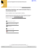 Cover page: Workplace flexibility and communication flows: a structurational view