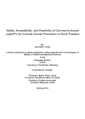 Cover page: Safety, Acceptability, and Feasibility of Community-based care HPV for Cervical Cancer Prevention in Rural Thailand