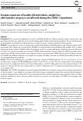 Cover page: Despite regression of healthy lifestyle habits, weight loss after bariatric surgery is not affected during the COVID-19 pandemic