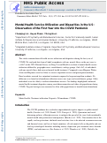 Cover page: Mental Health Service Utilization and Disparities in the U.S: Observation of the First Year into the COVID Pandemic