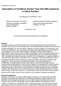 Cover page: Association of ventilation system type with SBS symptoms in office 
workers