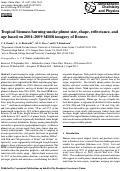 Cover page: Tropical biomass burning smoke plume size, shape, reflectance, and age based on 2001â��2009 MISR imagery of Borneo