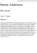 Cover page: Human Adaptations: Free divers