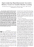 Cover page: Superconducting Hyperdimensional Associative Memory Circuit for Scalable Machine Learning