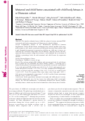 Cover page: Maternal and child factors associated with child body fatness in a Ghanaian cohort