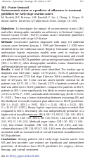 Cover page: Socioeconomic status as a predictor of adherence to treatment guidelines for early-stage ovarian cancer