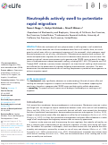 Cover page: Neutrophils actively swell to potentiate rapid migration