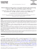 Cover page: Deficient Emotion Processing is Associated with Everyday Functioning Capacity in HIV-associated Neurocognitive Disorder