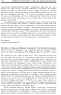 Cover page: The Future of Indigenous Peoples: Strategies for Survival and Development. Edited by Duane Champagne and Ismael Abu-Saad.