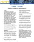 Cover page: Strategic Analysis of Energy Storage Technology Fact Sheet