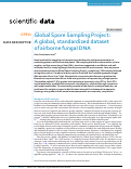 Cover page: Global Spore Sampling Project: A global, standardized dataset of airborne fungal DNA.