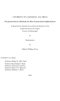 Cover page: Projected-search methods for box-constrained optimization