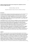 Cover page: Social Network Analysis in K-12 Settings Review, Implications, and New Directions for Higher Education