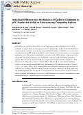 Cover page: Individual Differences in the Balance of GABA to Glutamate in pFC Predict the Ability to Select among Competing Options