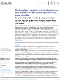 Cover page: The hepcidin regulator erythroferrone is a new member of the erythropoiesis-iron-bone circuitry.