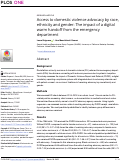 Cover page: Access to domestic violence advocacy by race, ethnicity and gender: The impact of a digital warm handoff from the emergency department