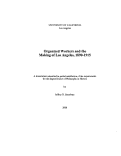 Cover page: Organized Workers and the Making of Los Angeles, 1890-1915