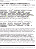 Cover page: BioSimulators: a central registry of simulation engines and services for recommending specific tools